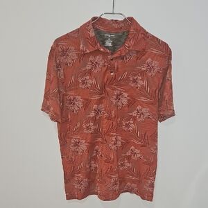 Van Heusen Men's Red Floral Polo